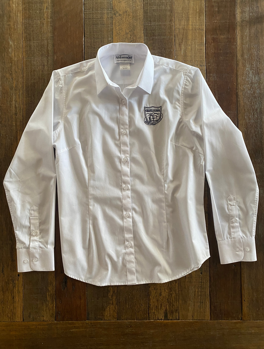 Ladies White Long-Sleeve Shirt (Optional)